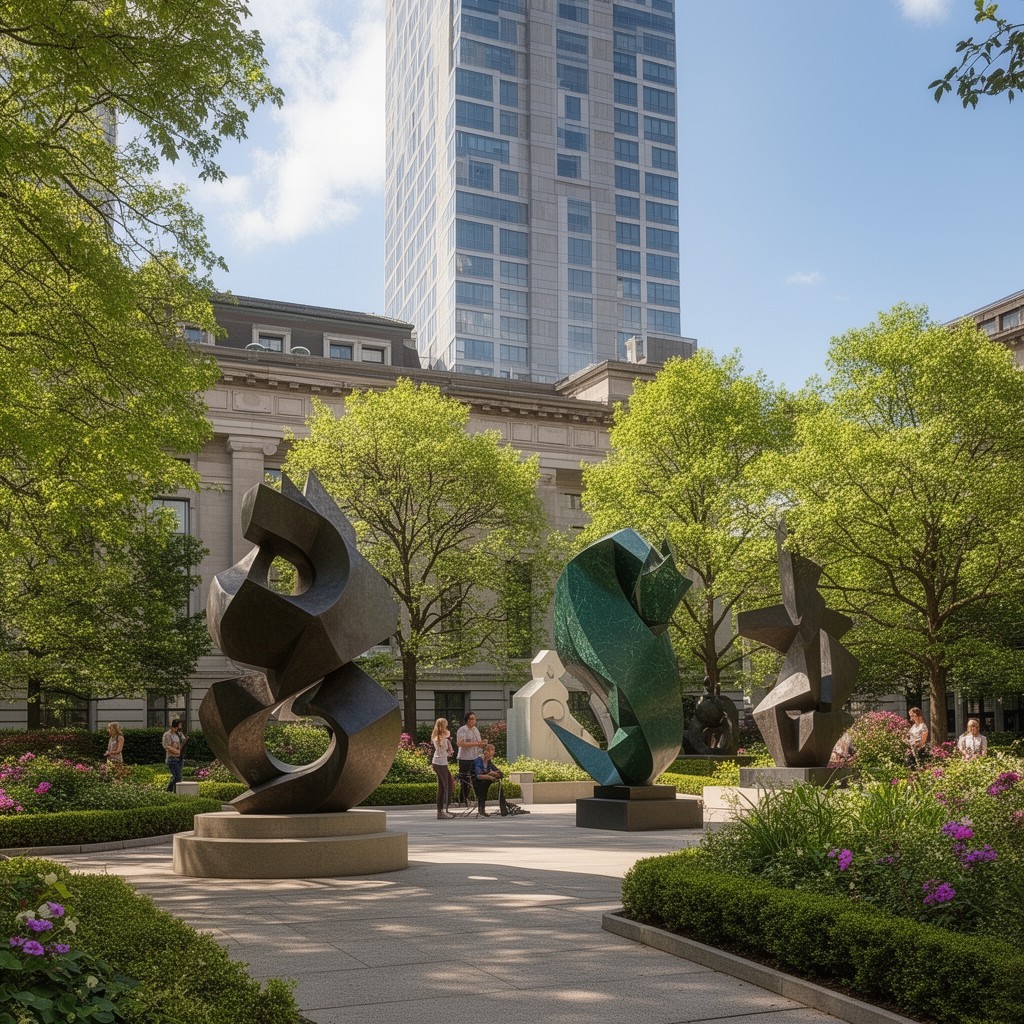 AI-generated illustration of Anne d’Harnoncourt Sculpture Garden