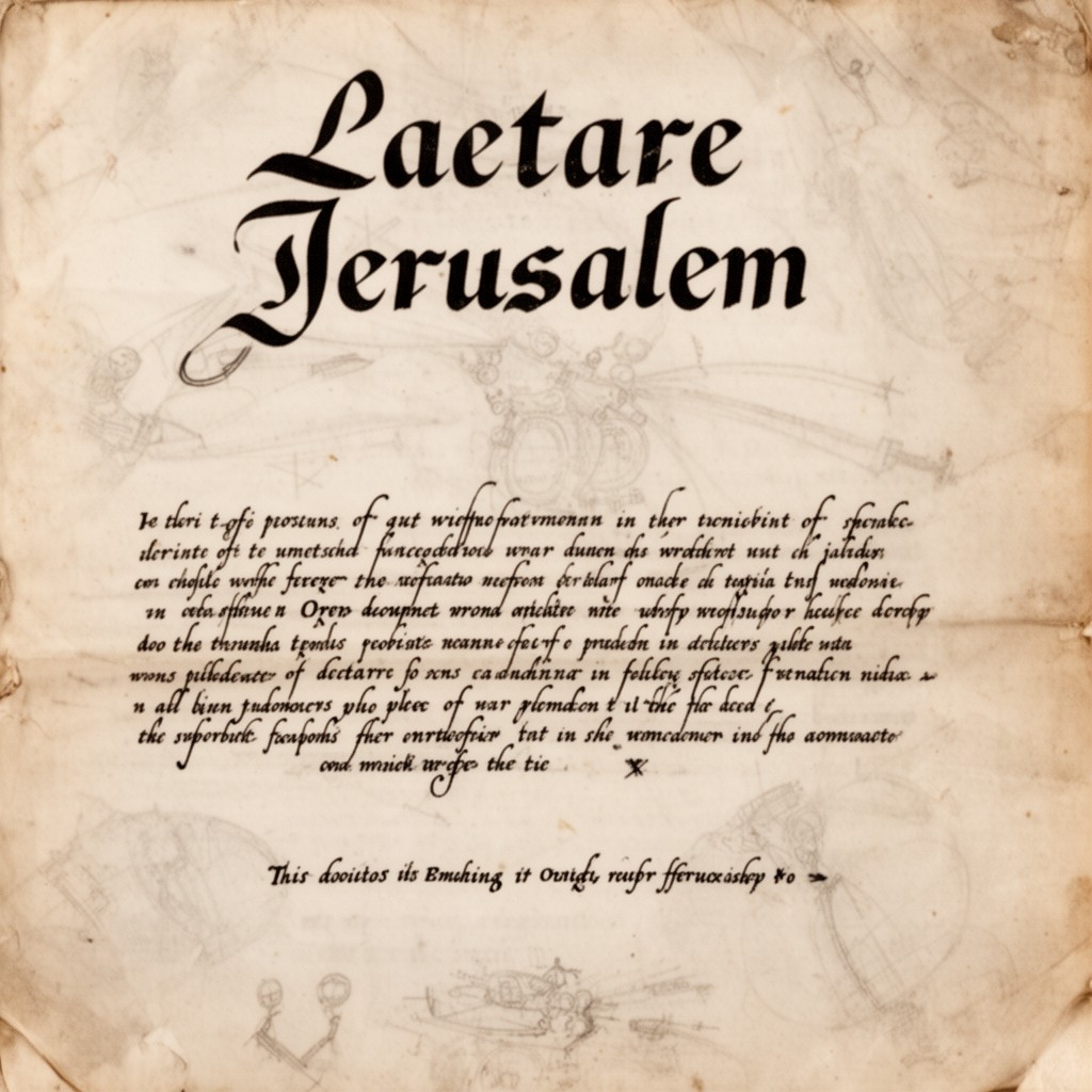 AI-generated illustration of Laetare Jerusalem