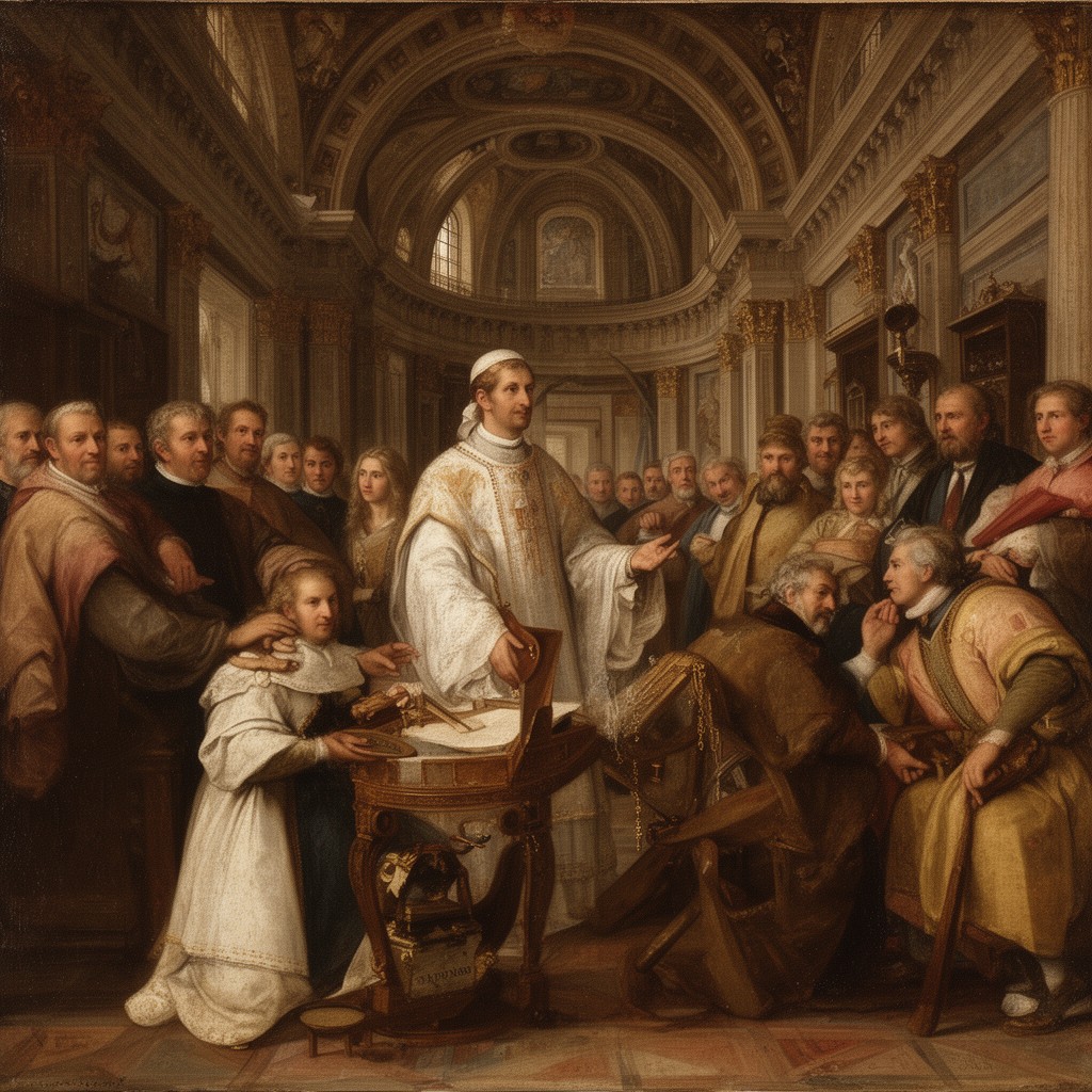 AI-generated illustration of Renaissance papacy