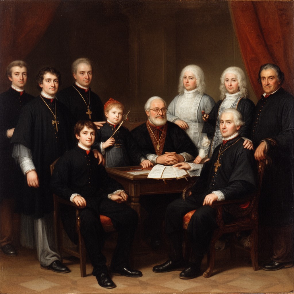 AI-generated illustration of del Monte family