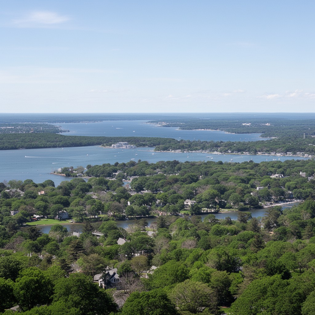 AI-generated illustration of Massachusetts Bay