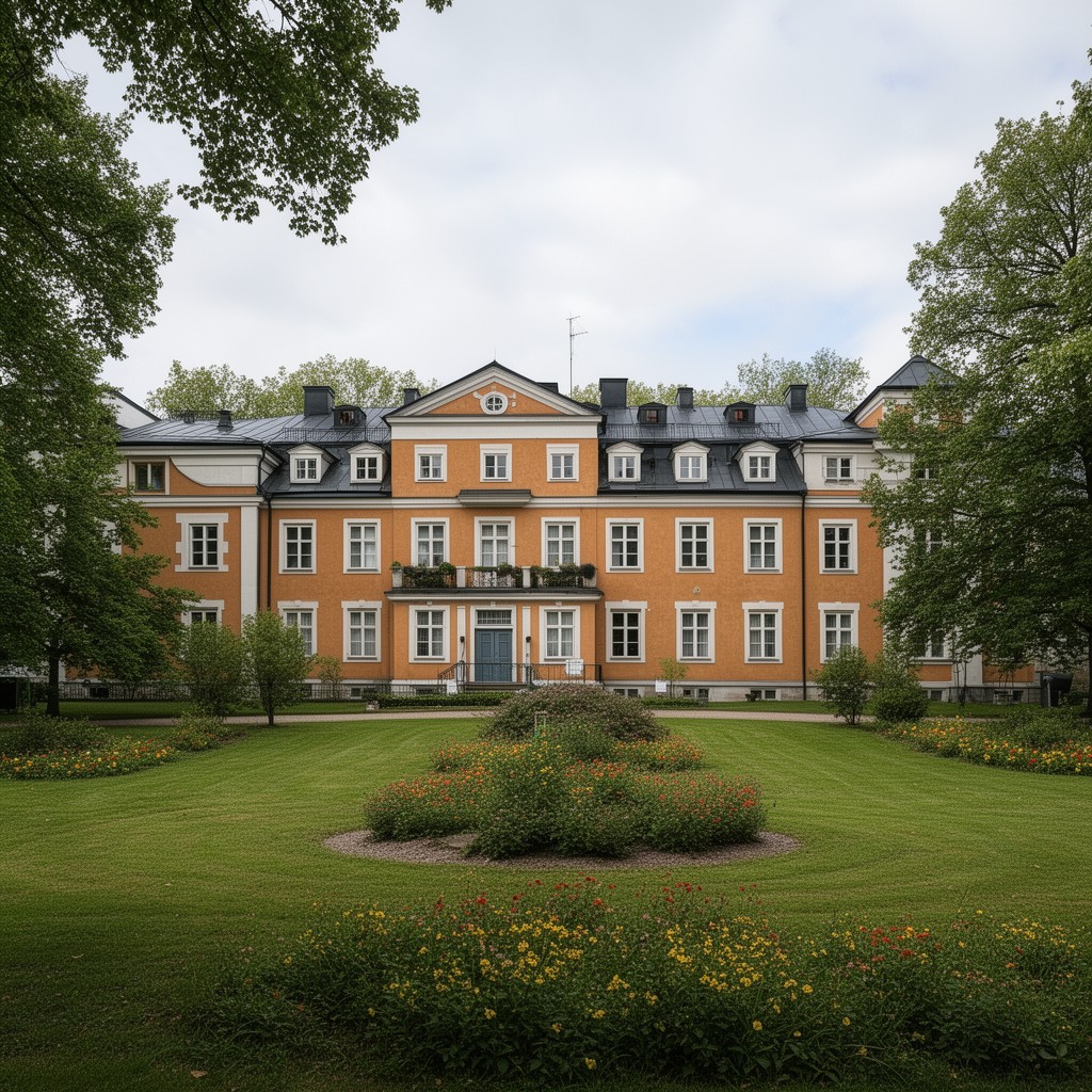AI-generated illustration of Loukko manor, Askainen, Grand Duchy of Finland