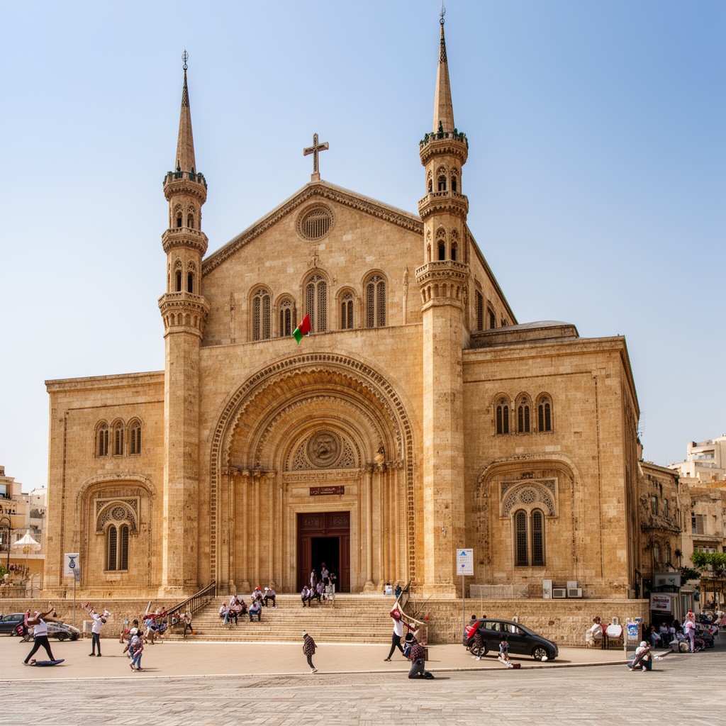 AI-generated illustration of Tripoli Cathedral (former)