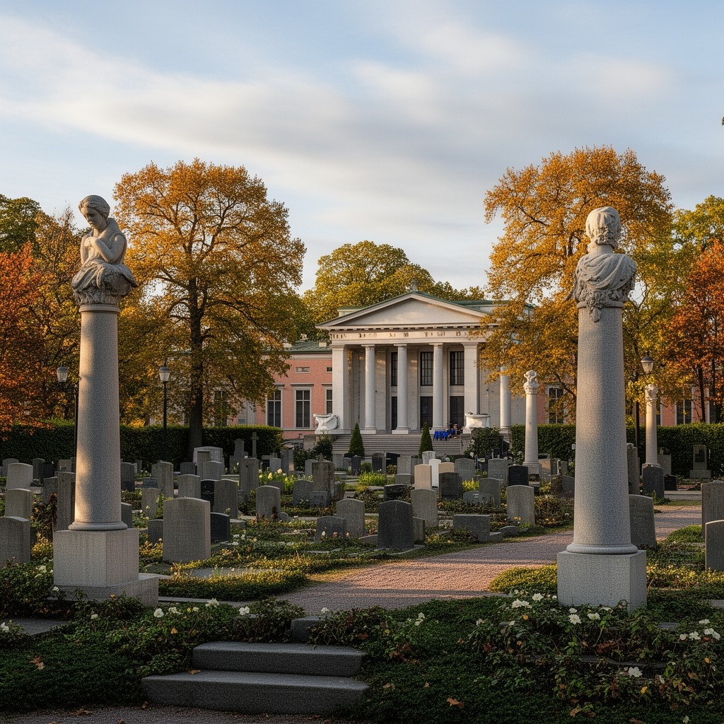 AI-generated illustration of Hietaniemi Cemetery, Helsinki