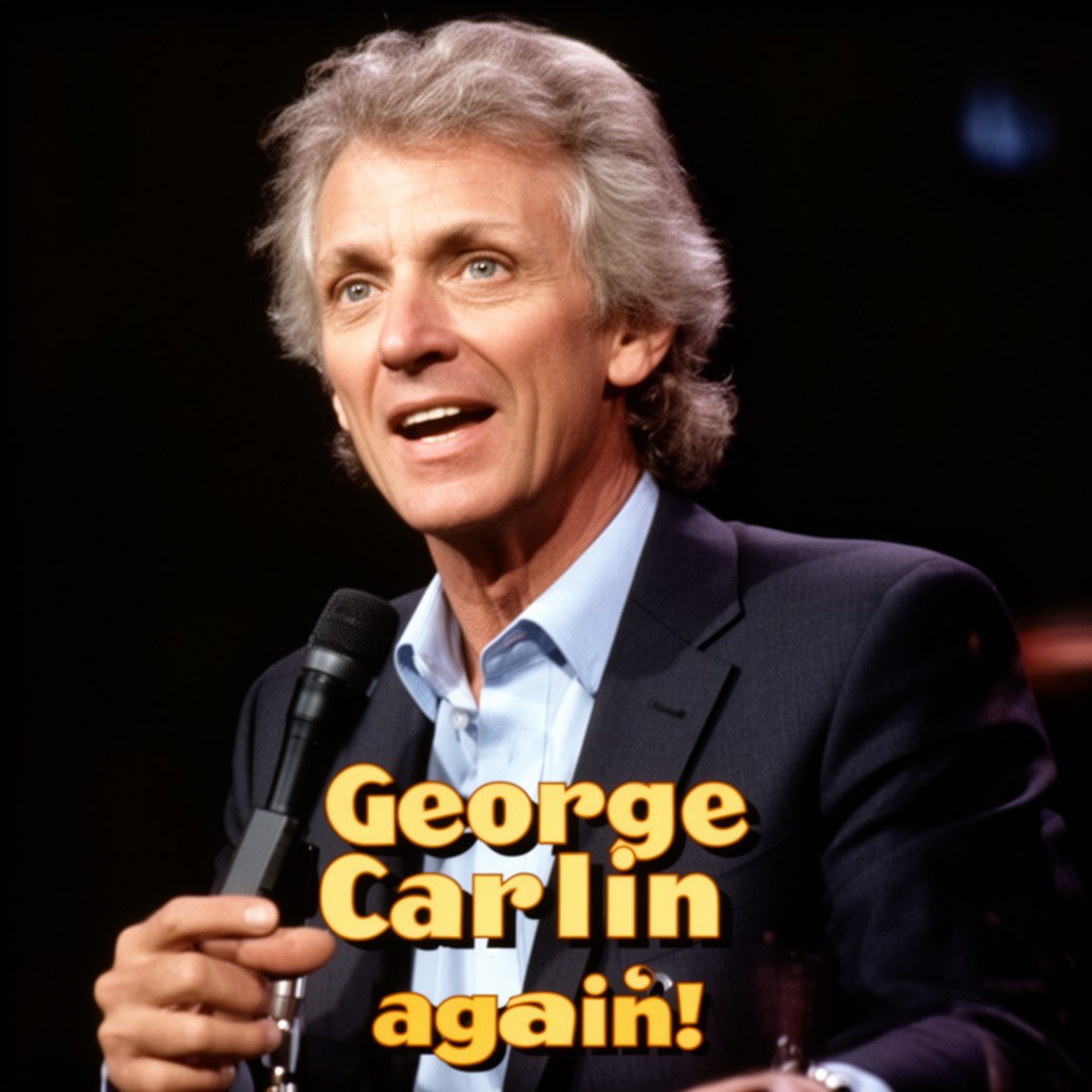 AI-generated illustration of George Carlin: Again!