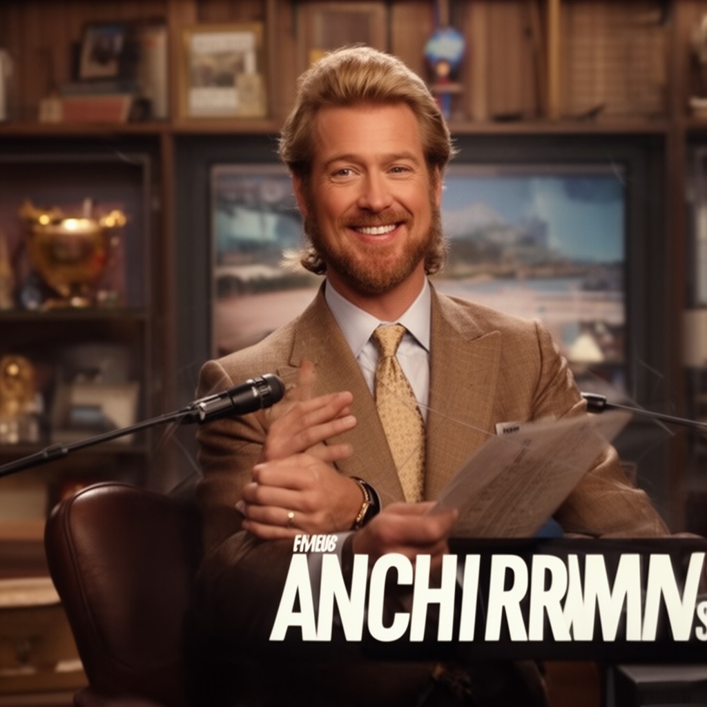 AI-generated illustration of Ron Burgundy