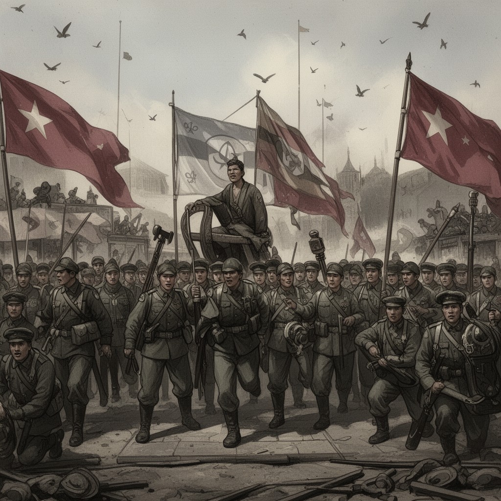 AI-generated illustration of National Revolutionary Army (nominally, during United Front)