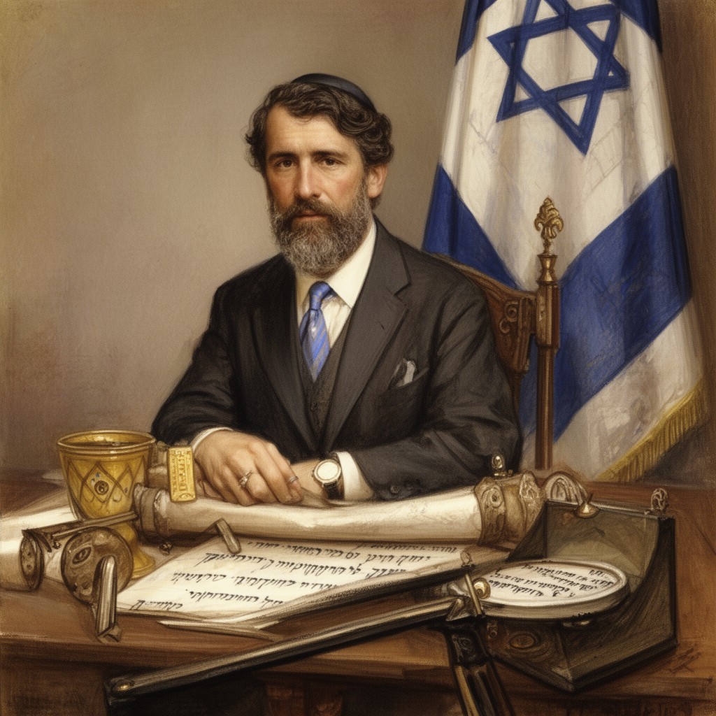 AI-generated illustration of Yehuda Leib Fishman (Maimon)