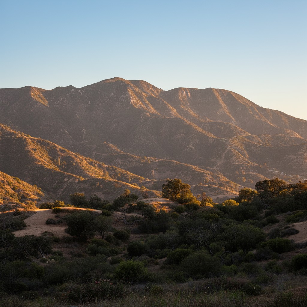 AI-generated illustration of Santa Susana Mountains