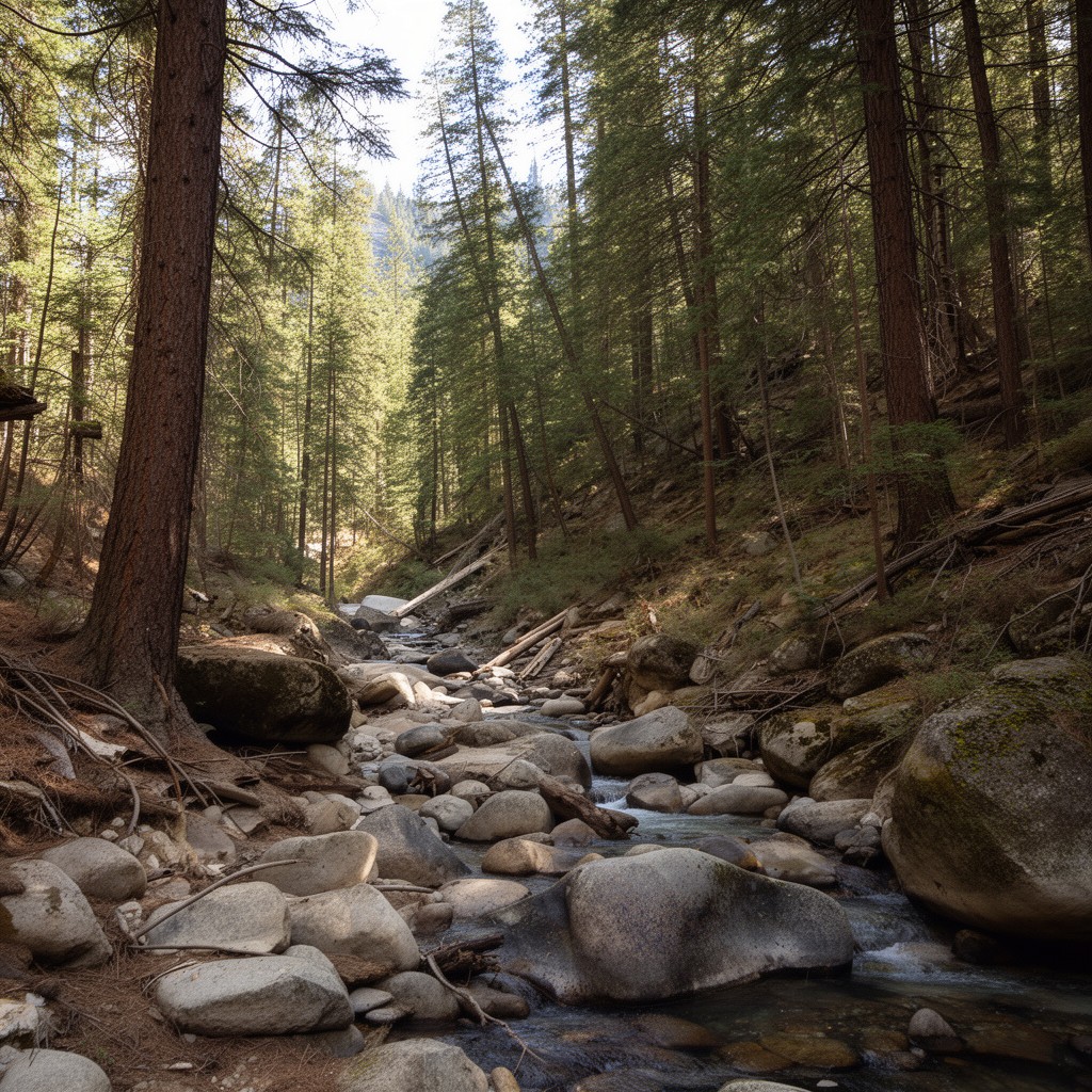 AI-generated illustration of Angeles National Forest