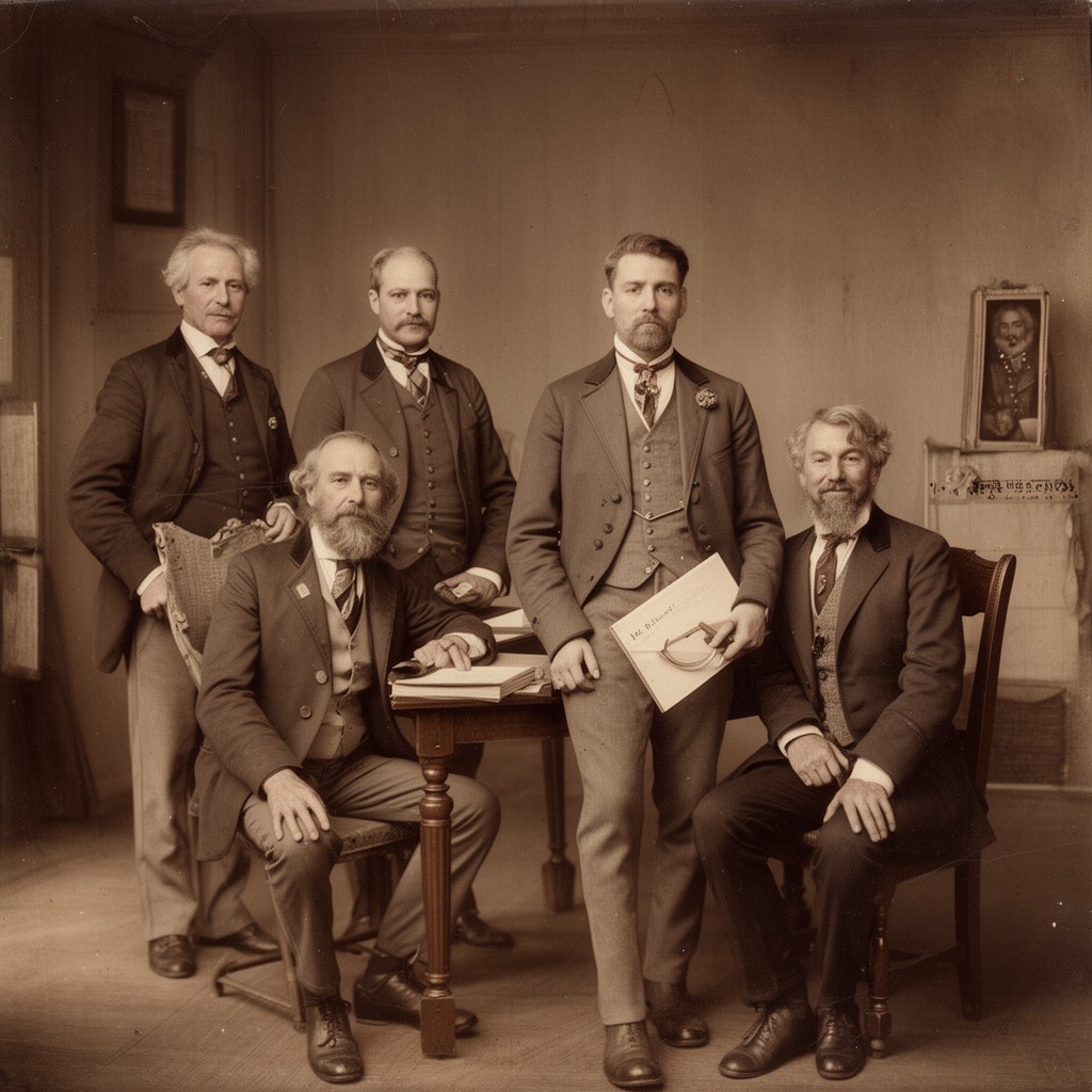 AI-generated illustration of British colonial authorities