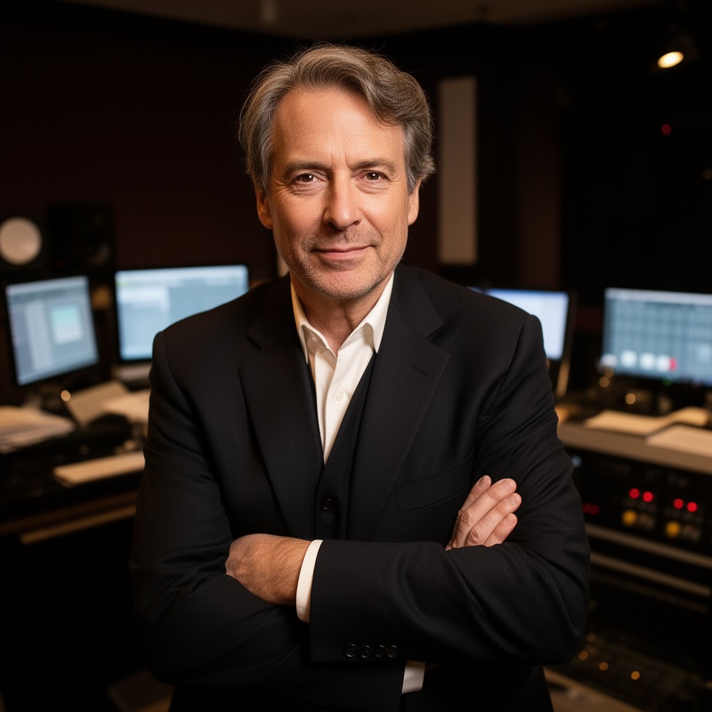 AI-generated illustration of James Newton Howard