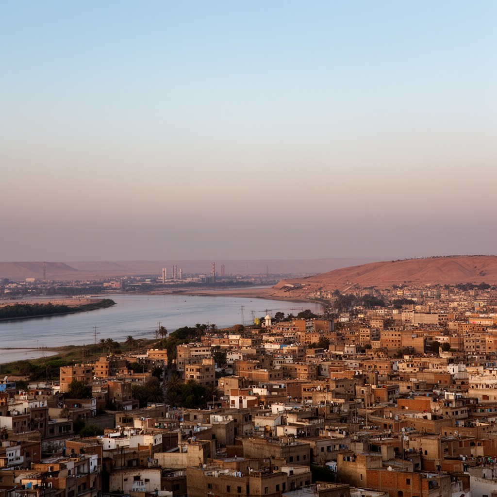 AI-generated illustration of Beni Suef city