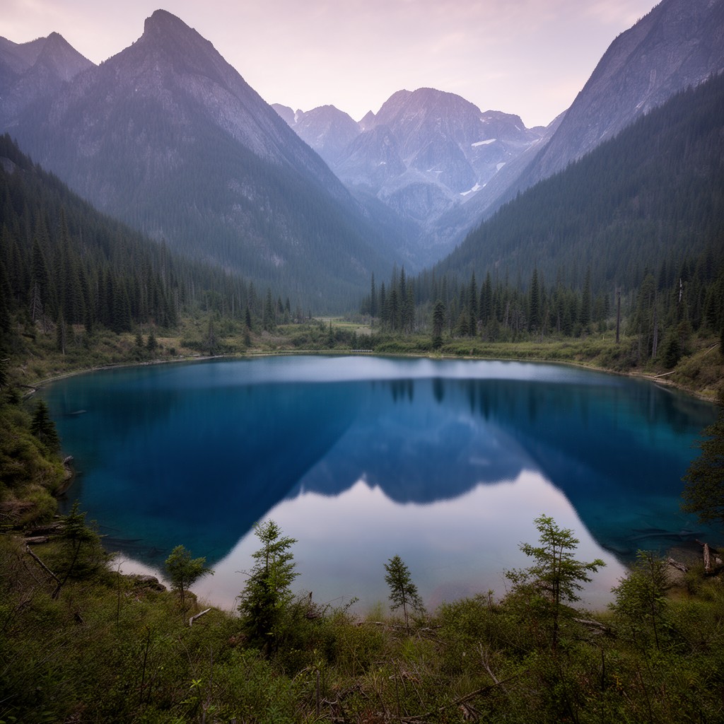 AI-generated illustration of Lake Crescent