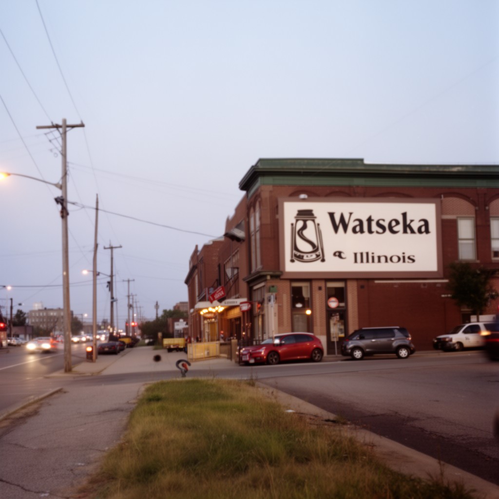 AI-generated illustration of Watseka, Illinois