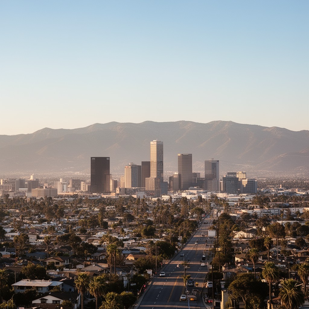 AI-generated illustration of Corona, California