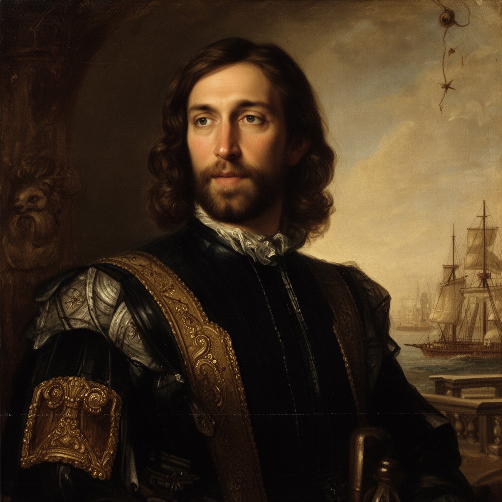 AI-generated illustration of Giovanni da Verrazzano