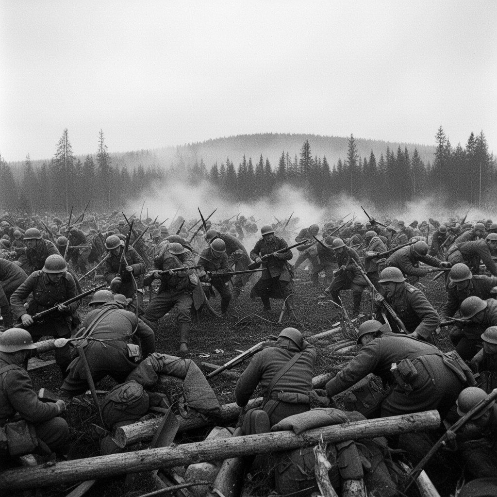 AI-generated illustration of Battle of Muonio