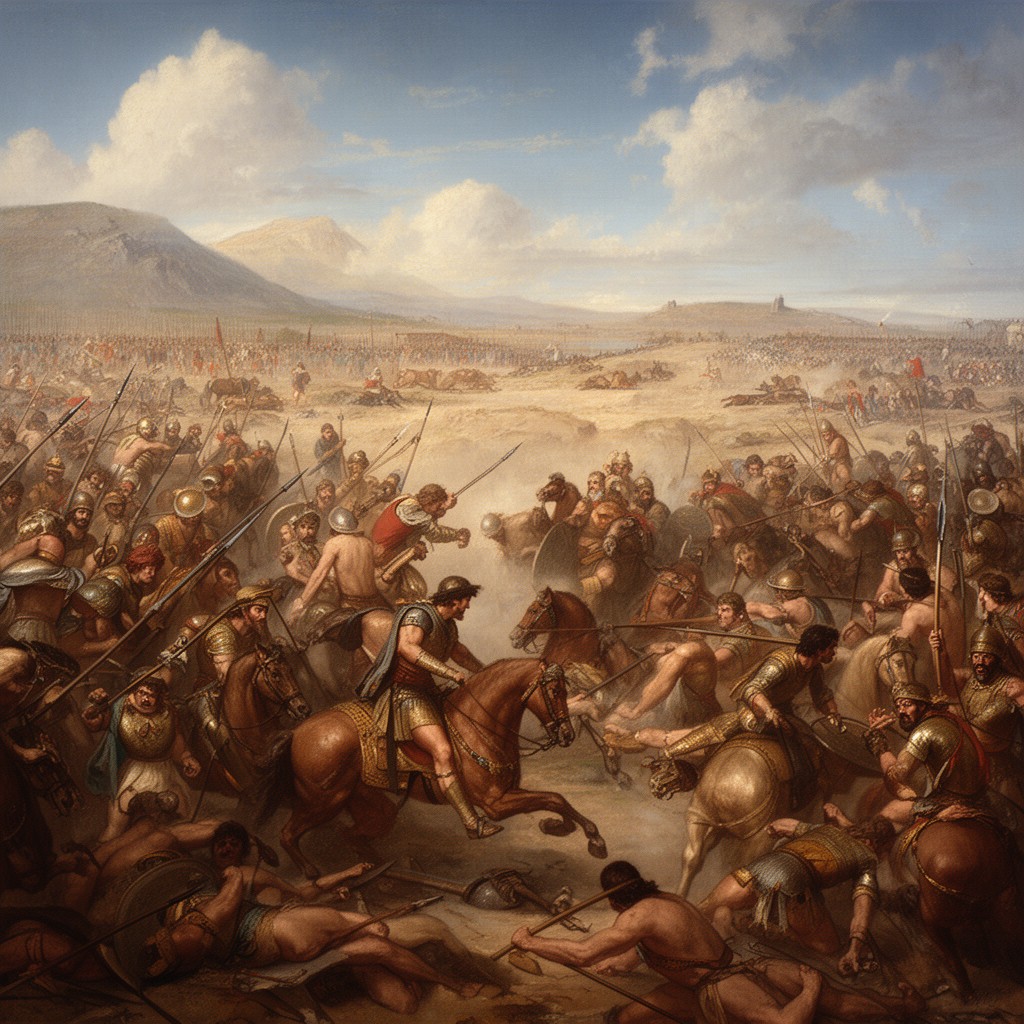 AI-generated illustration of Battle of Gaugamela