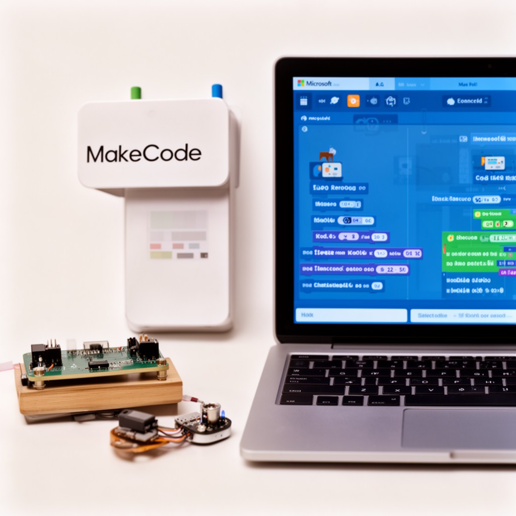 AI-generated illustration of Microsoft MakeCode