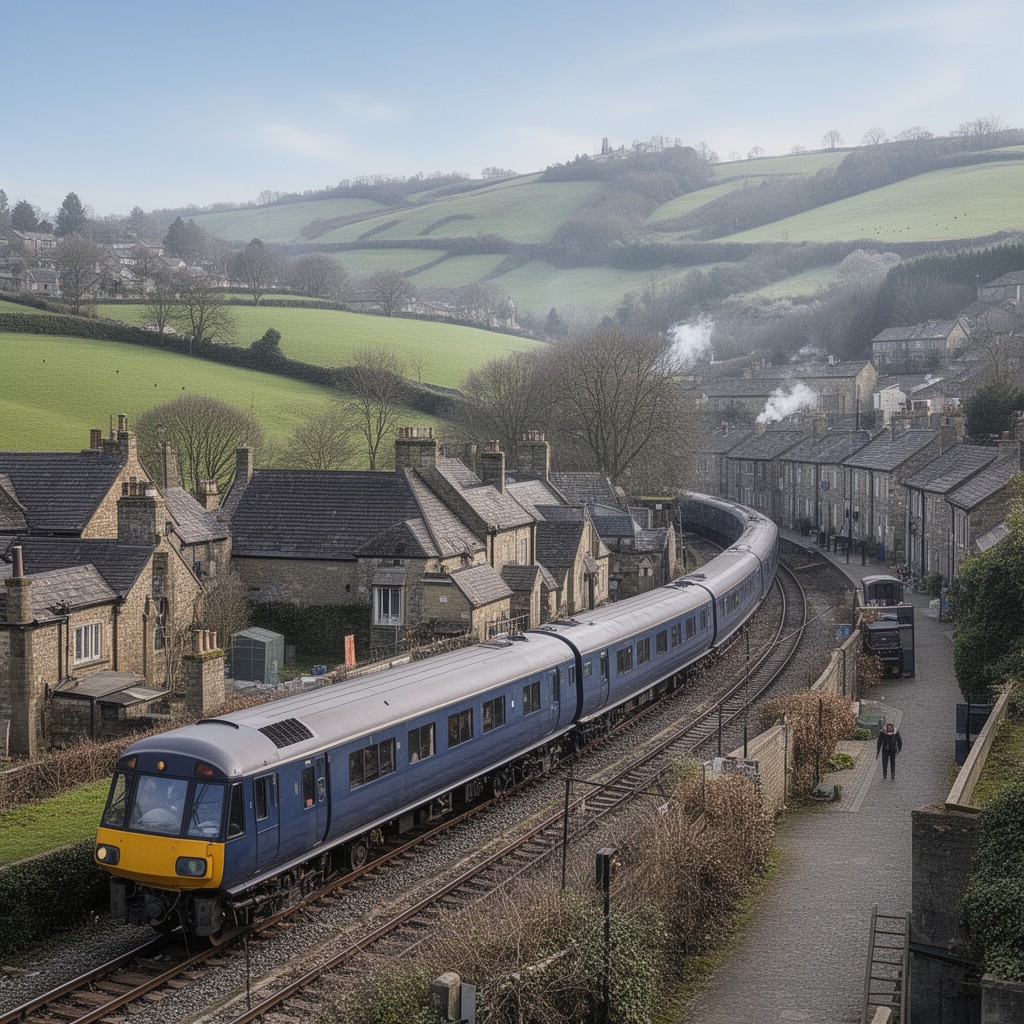 AI-generated illustration of Bristol–Bath line