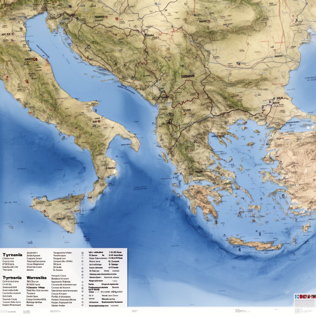 AI-generated illustration of Tyrrhenian region
