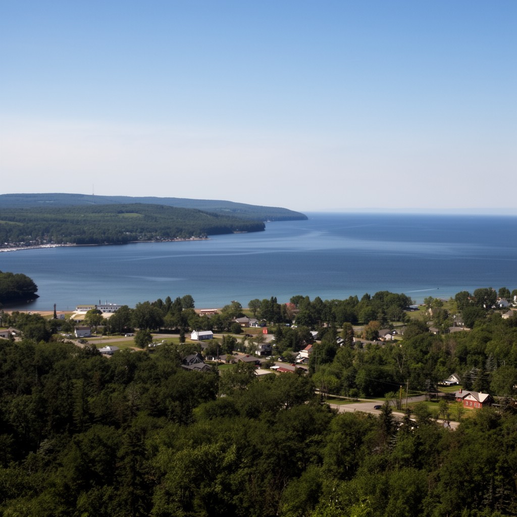 AI-generated illustration of Benzie County, Michigan