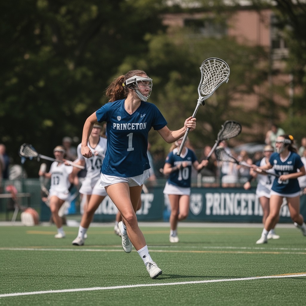 AI-generated illustration of Princeton Tigers women’s lacrosse
