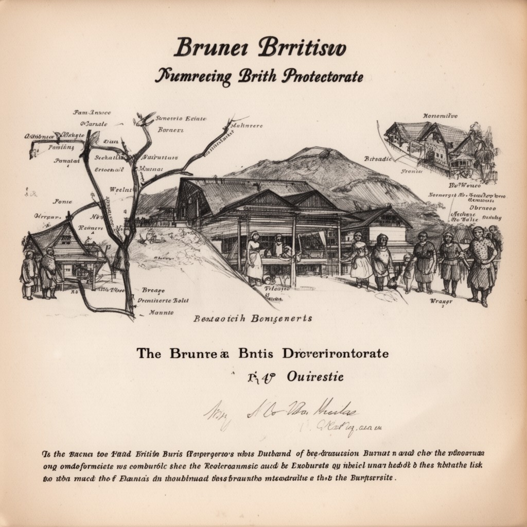 AI-generated illustration of Brunei British protectorate