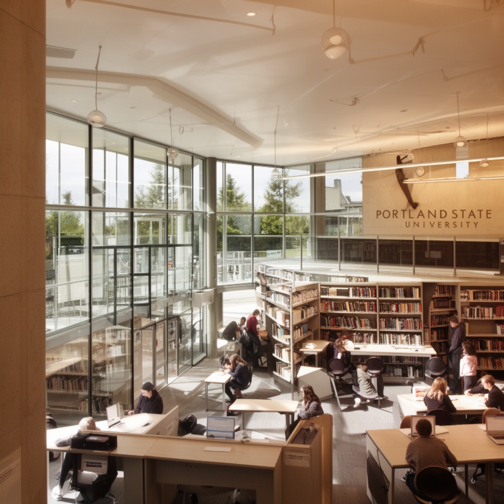 AI-generated illustration of Millar Library