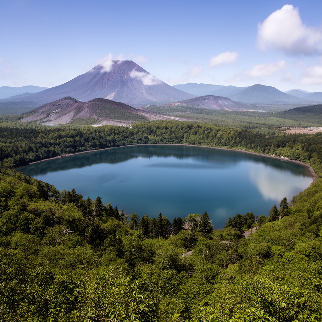 AI-generated illustration of Akan-Mashu National Park