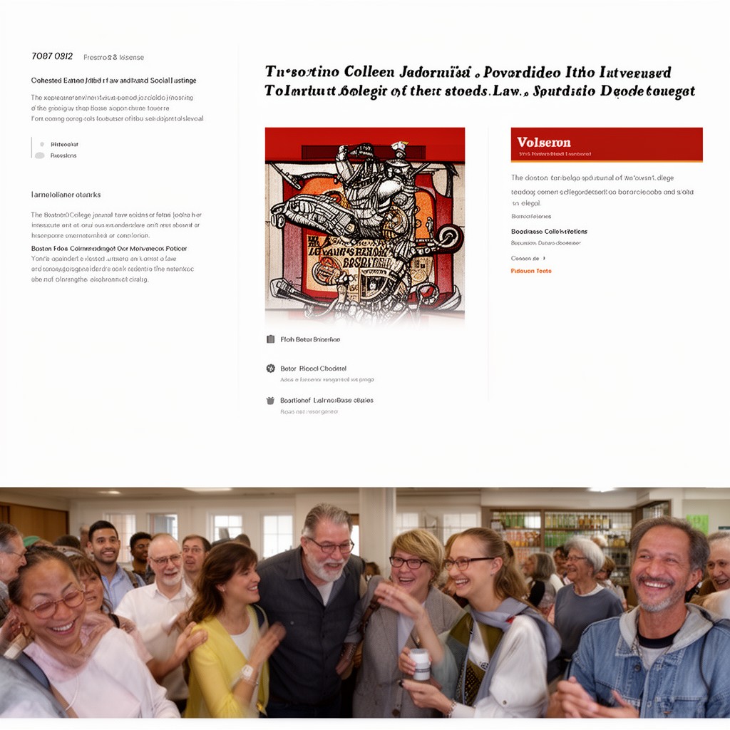 AI-generated illustration of Boston College Journal of Law and Social Justice