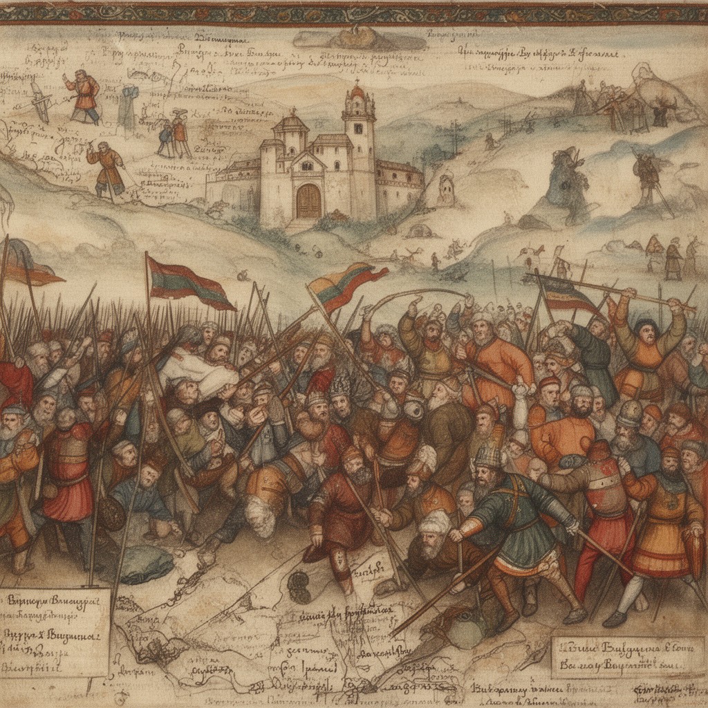 AI-generated illustration of Byzantine–Bulgarian wars