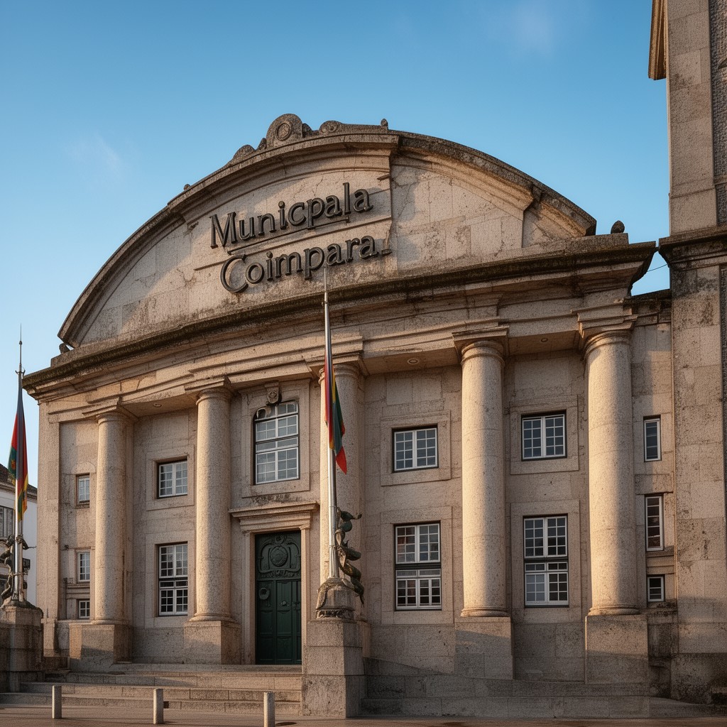 AI-generated illustration of Municipal Chamber of Coimbra