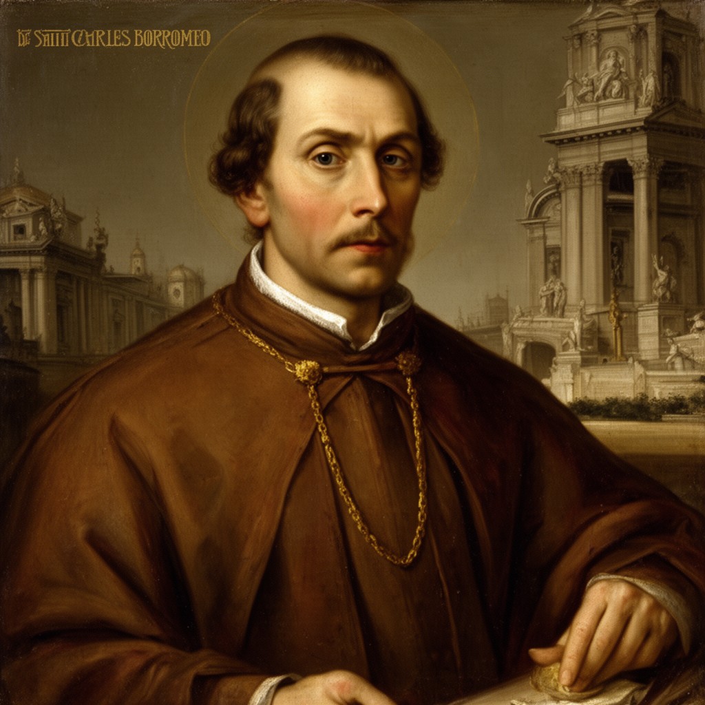 AI-generated illustration of Saint Charles Borromeo