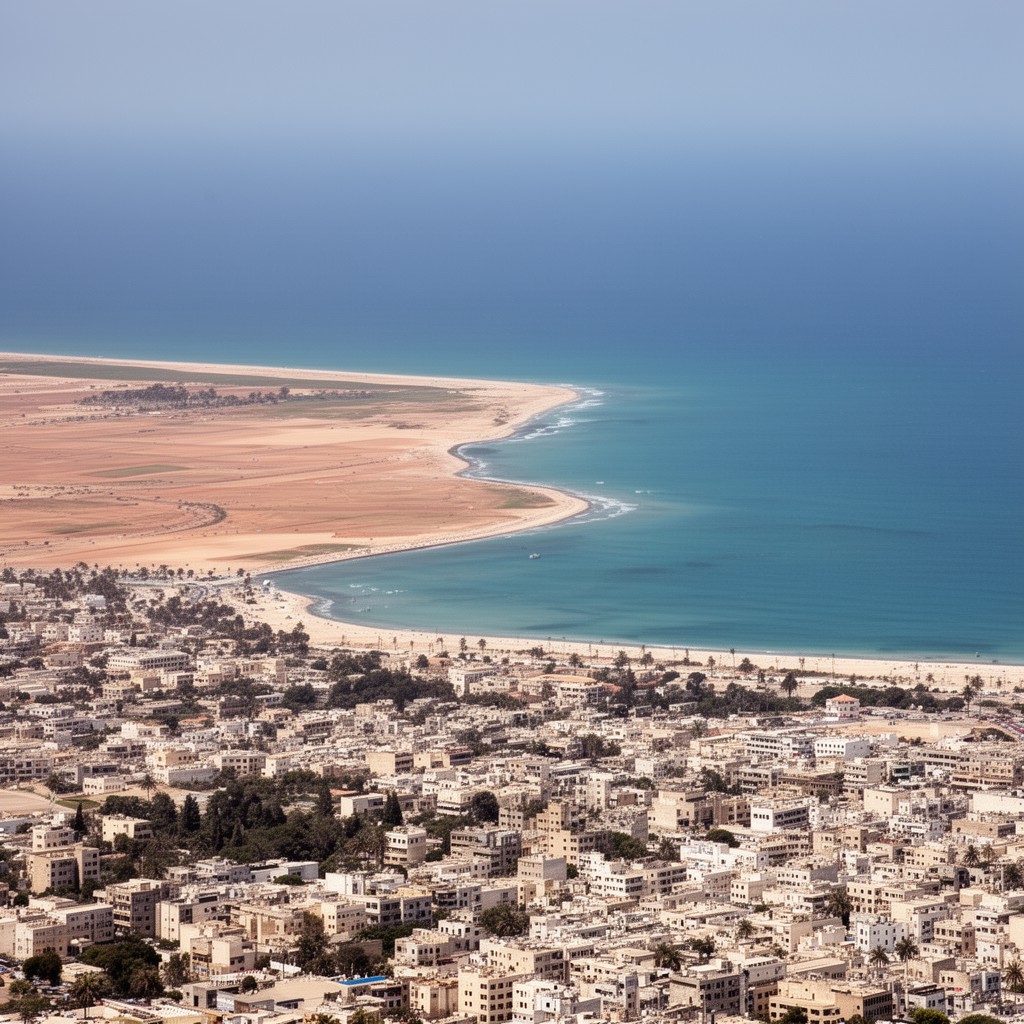 AI-generated illustration of Libyan Coastal Plain