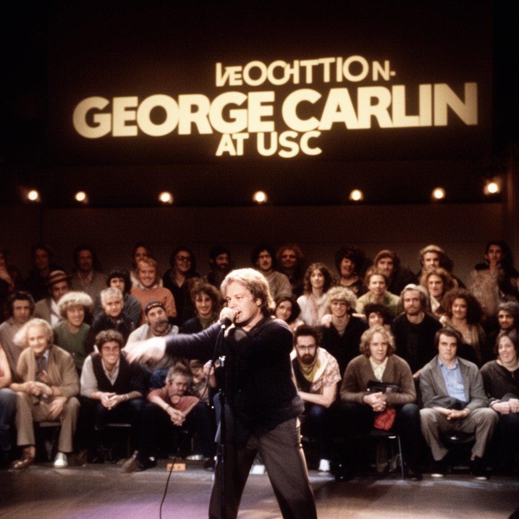 AI-generated illustration of On Location: George Carlin at USC