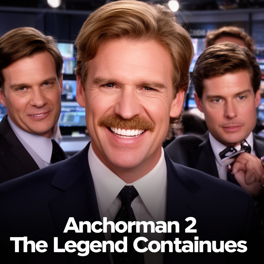 AI-generated illustration of Anchorman 2: The Legend Continues