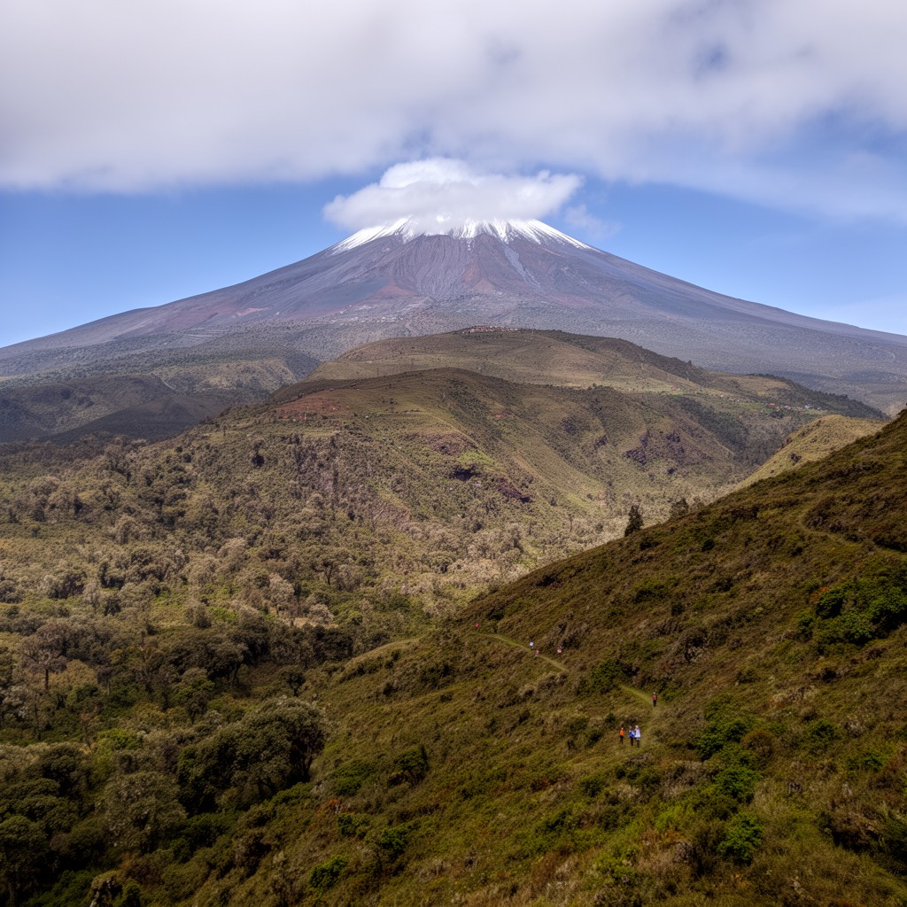 AI-generated illustration of Machame Route