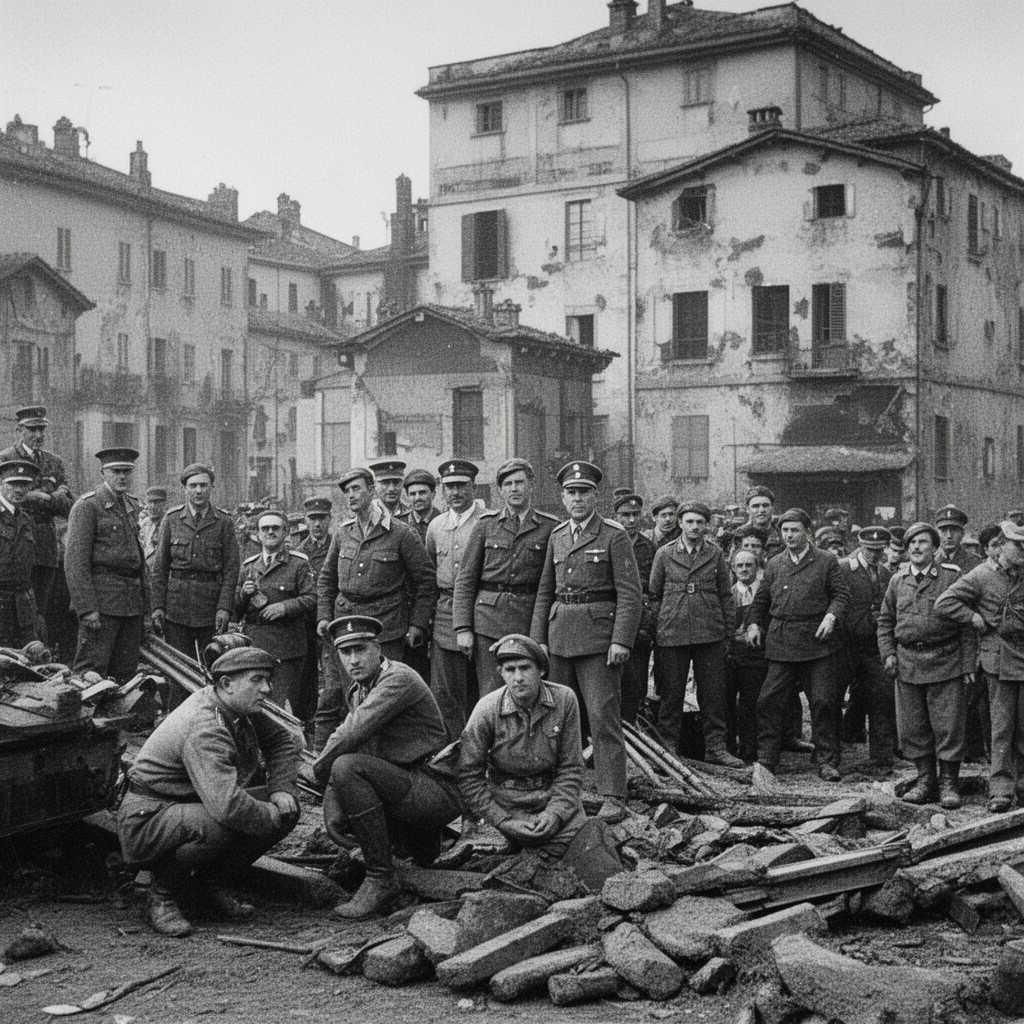 AI-generated illustration of German occupation of Italy