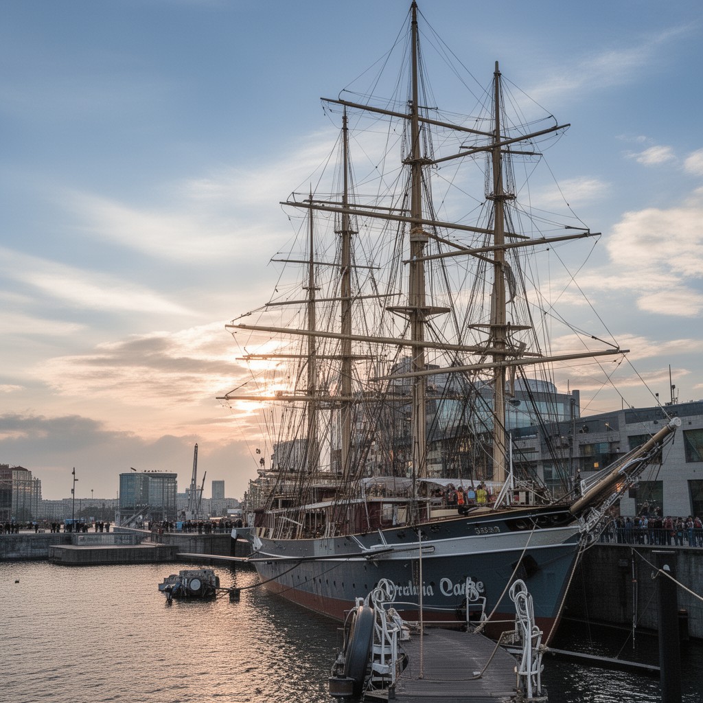 AI-generated illustration of Dar Pomorza museum ship