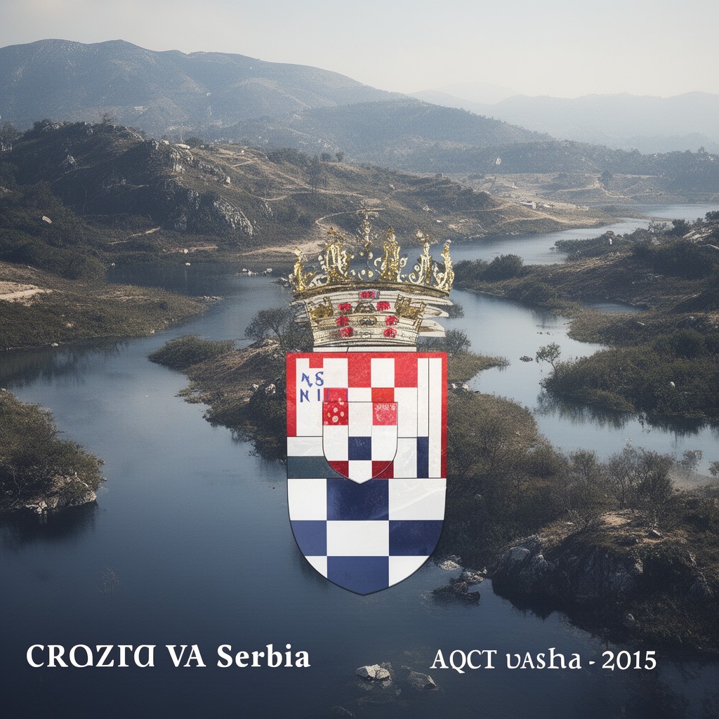 AI-generated illustration of Croatia v. Serbia (ICJ, 2015)