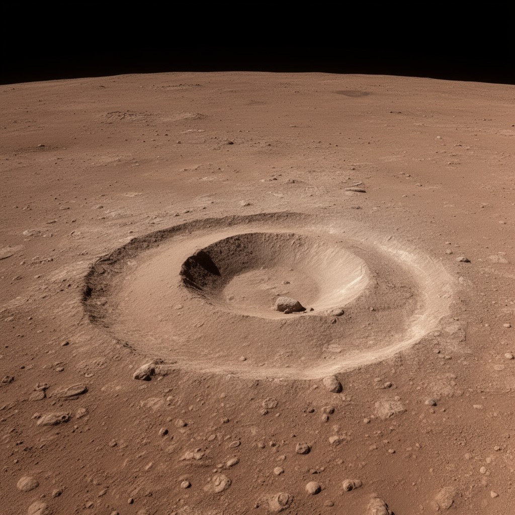 AI-generated illustration of Kepler (Martian crater)