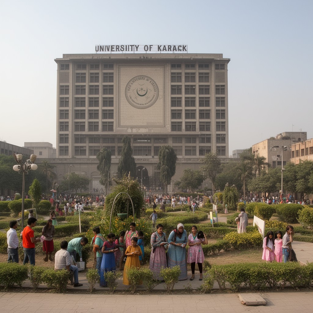 AI-generated illustration of University of Karachi