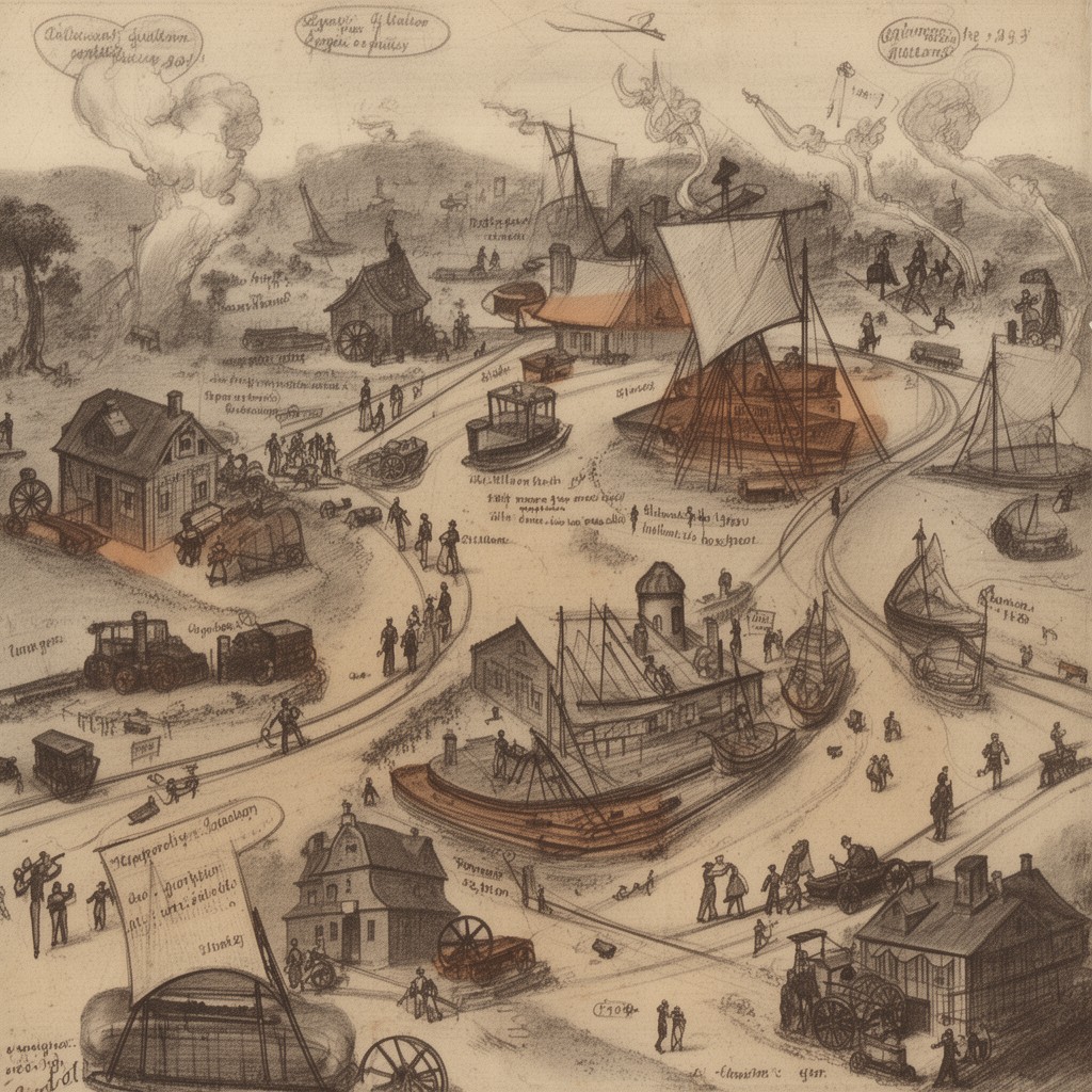 AI-generated illustration of Walloon diaspora