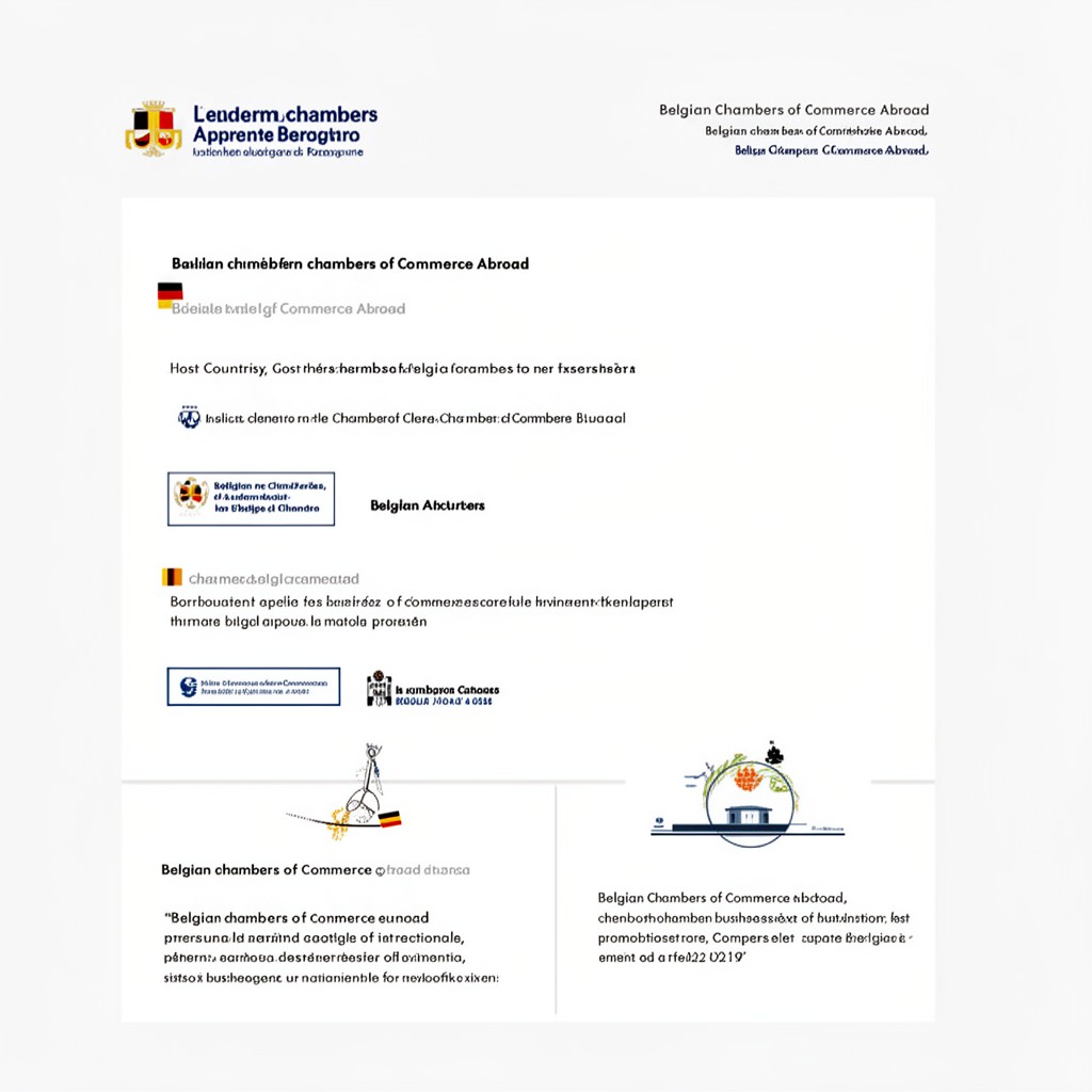 AI-generated illustration of Belgian chambers of commerce abroad