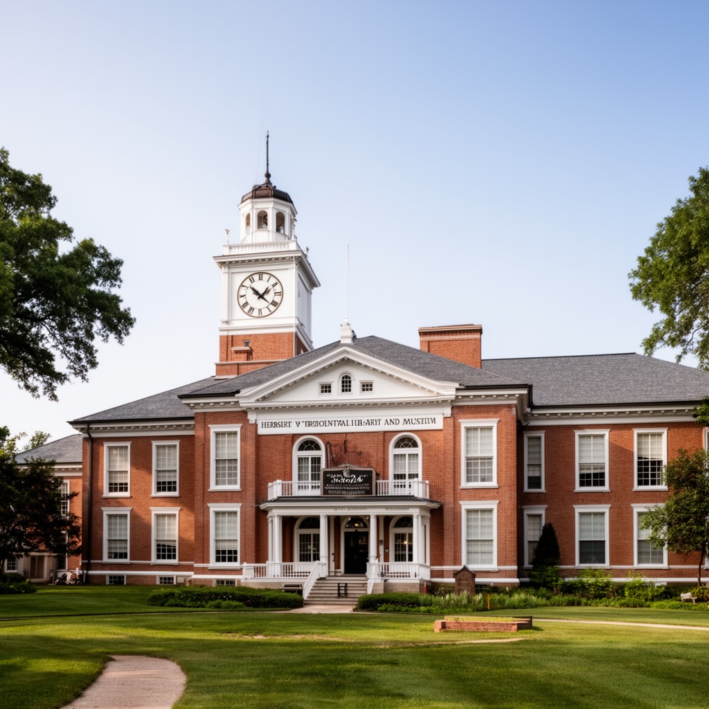AI-generated illustration of Herbert Hoover Presidential Library and Museum, West Branch, Iowa, United States