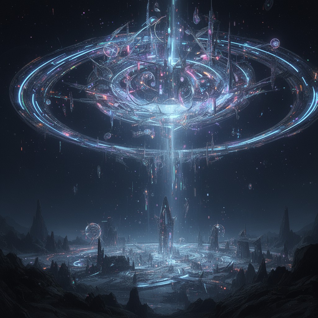 AI-generated illustration of The Three-Body Problem (TV adaptation)