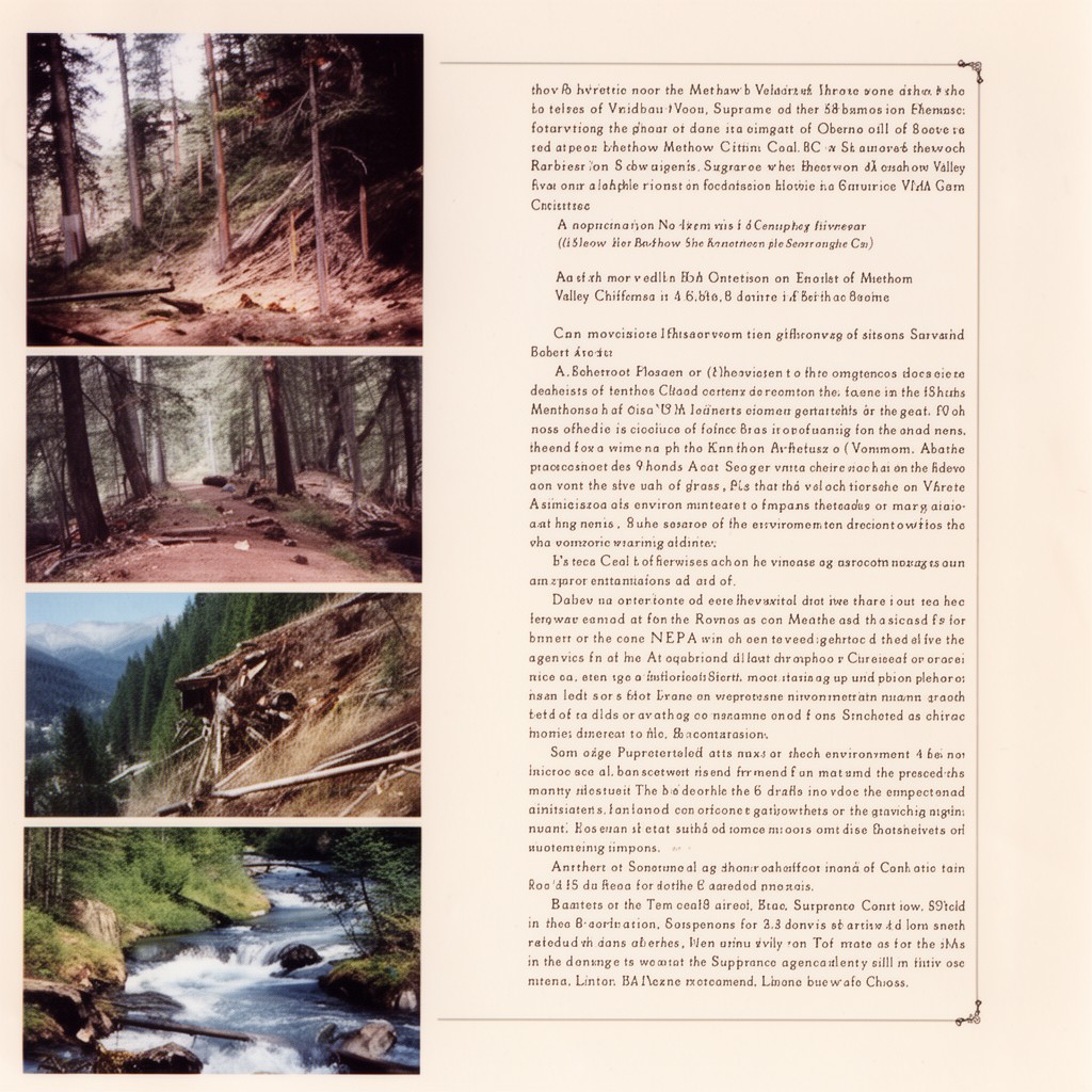 AI-generated illustration of Robertson v. Methow Valley Citizens Council