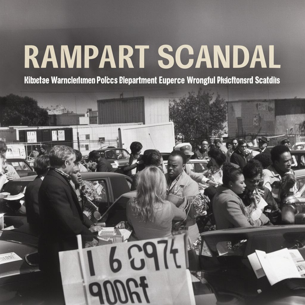 AI-generated illustration of Rampart scandal